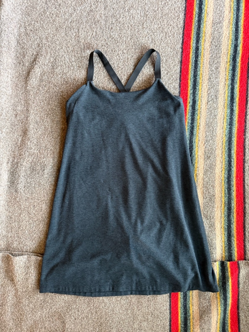 Beyond Yoga Black Strappy Mini Dress